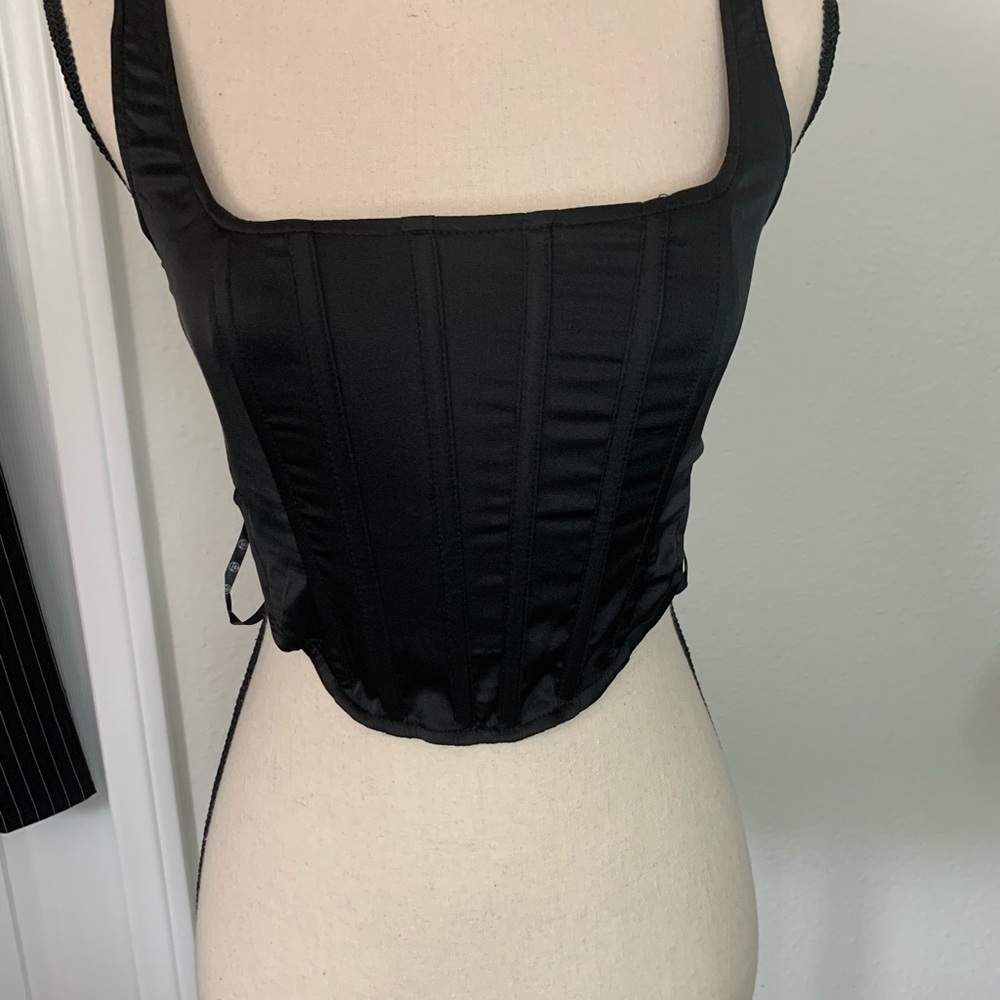 Satin corset top